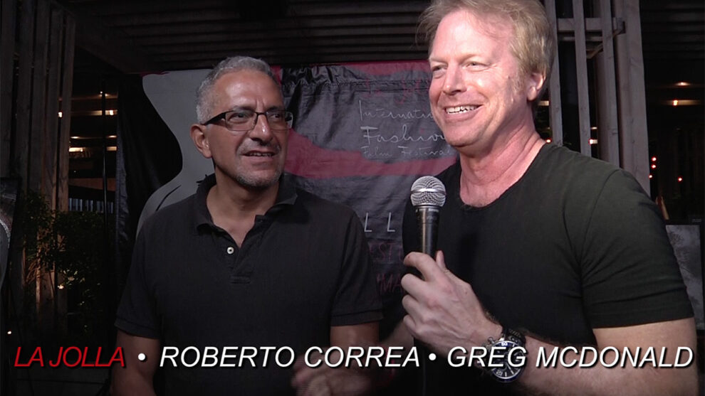director Greg McDonald with Roberto Correa at the La Jolla Fashion Film Festival after party