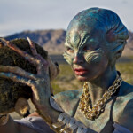 Kaitlyn Clare as the Alien in the sci-fi fashion comedy film, Nowhere In The Univers. Special effects makeup by Thirati K.. Nowwhere In The Universe