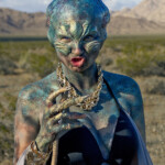 Kaitlyn Clare as the Alien in the sci-fi fashion comedy film, Nowhere In The Univers. Special effects makeup by Thirati K.. Nowwhere In The Universe